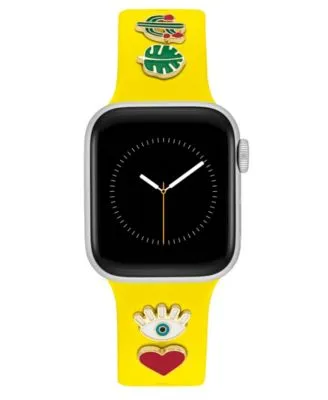 Withit Yellow Smooth Silicone Band With Band Candy Hope Charms