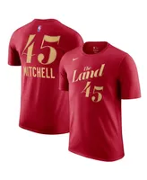 Men's Nike Donovan Mitchell Wine Cleveland Cavaliers 2023/24 City Edition Name and Number T-shirt