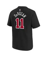 Big Boys Nike DeMar DeRozan Black Chicago Bulls 2023/24 City Edition Name and Number T-shirt