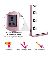 Byootique Lighted Hollywood Vanity Mirror 10pcs Dimmable Led Tabletop Mount Makeup