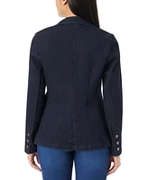 Gloria Vanderbilt Women's Denim One-Button Blazer