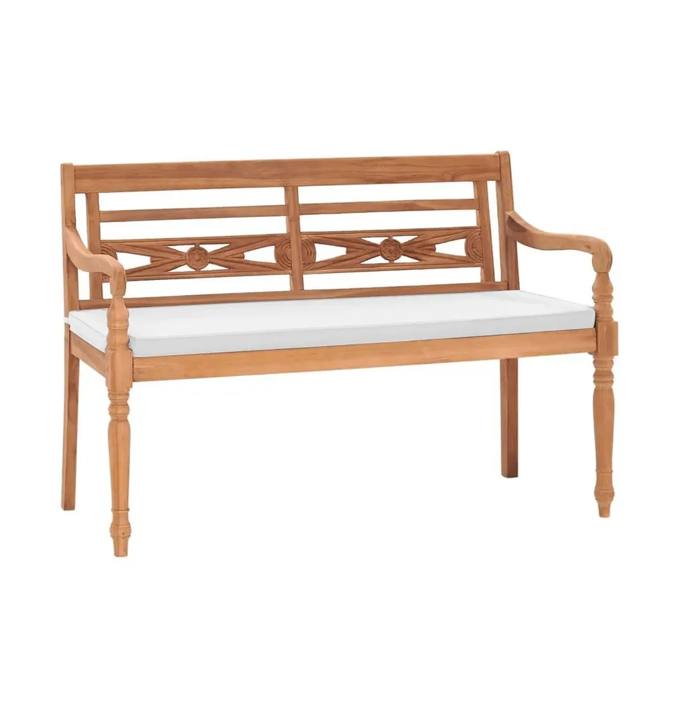 Batavia Bench with Cushions 47.2" Teak