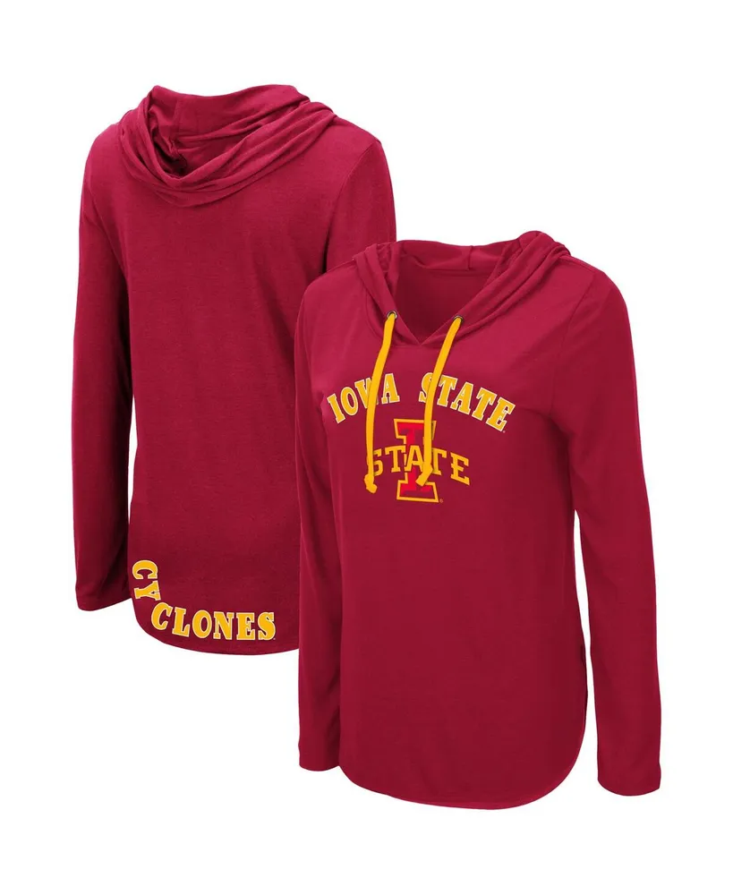 Women's Colosseum Cardinal Iowa State Cyclones My Lover Lightweight Hooded Long Sleeve T-shirt