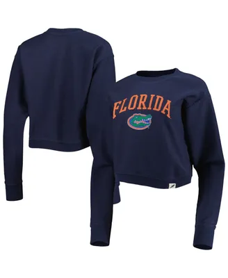 Women's League Collegiate Wear Navy Florida Gators Classic Campus Corded Timber Sweatshirt