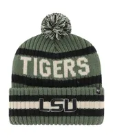 Men's '47 Brand Green Lsu Tigers Oht Military-Inspired Appreciation Bering Cuffed Knit Hat with Pom