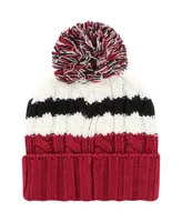 Women's '47 Brand White Arizona Cardinals Ashfield Cuffed Knit Hat with Pom