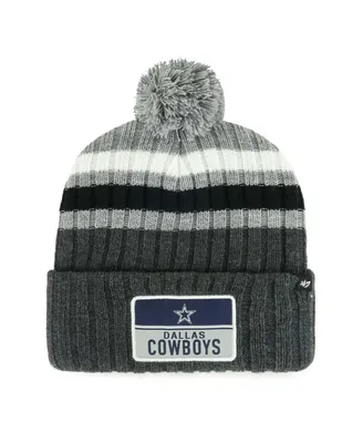 Men's '47 Brand Gray Dallas Cowboys Stack Cuffed Knit Hat with Pom