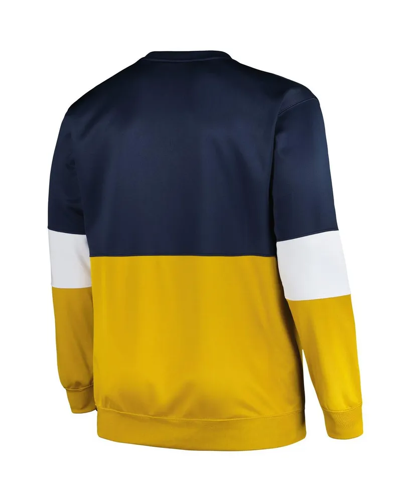Men's Profile Navy Notre Dame Fighting Irish Big and Tall Fleece Pullover Sweatshirt