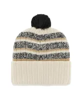 Men's '47 Brand Natural Tampa Bay Rays Tavern Cuffed Knit Hat with Pom