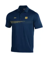 Men's Under Armour Navy Notre Dame Fighting Irish Tee To Green Stripe Polo Shirt