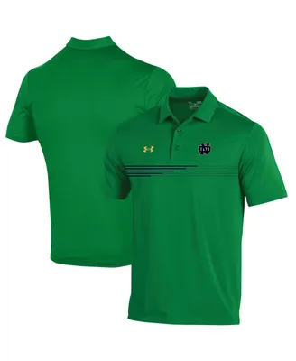 Men's Under Armour Green Notre Dame Fighting Irish Tee To Green Stripe Polo Shirt