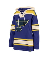 Women's '47 Brand Blue St. Louis Blues Superior Lacer Pullover Hoodie