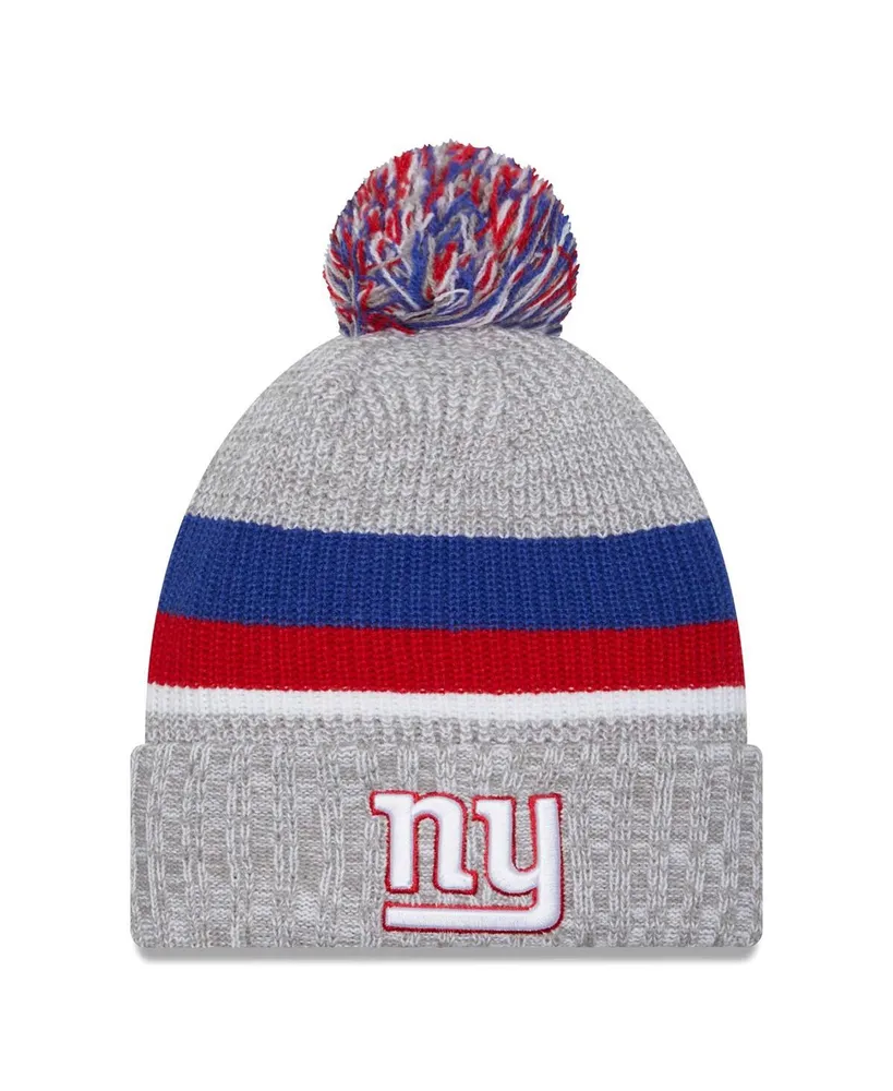 Men's New Era Heather Gray New York Giants Cuffed Knit Hat with Pom