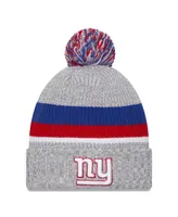 Men's New Era Heather Gray New York Giants Cuffed Knit Hat with Pom