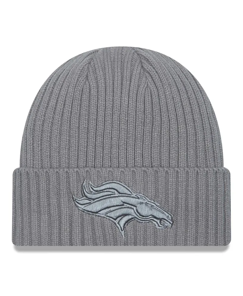 Men's New Era Gray Denver Broncos Color Pack Cuffed Knit Hat