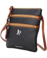 Women's Dooney & Bourke Oakland Athletics Pebble Triple-Zip Core Crossbody Purse