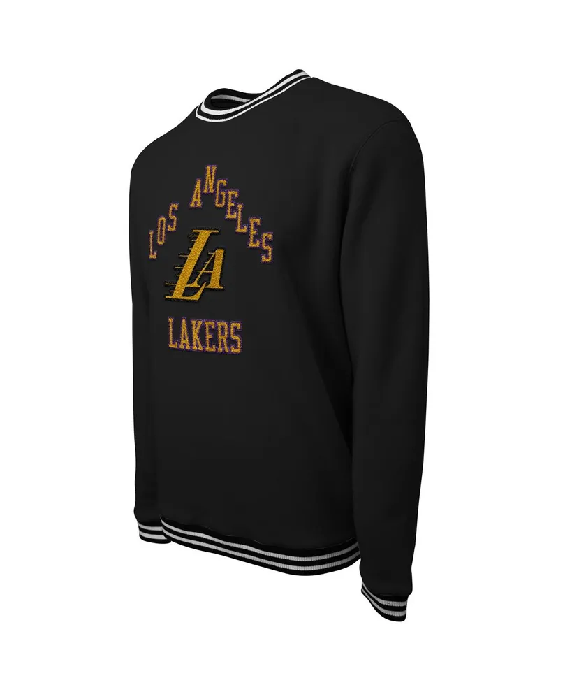 Men's and Women's Stadium Essentials Black Los Angeles Lakers 2023/24 City Edition Club Level Pullover Sweatshirt