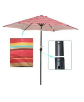 9FT Umbrella Red Stripes