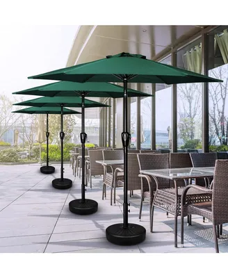 Simplie Fun 7.5' Patio Umbrella with Tilt/Crank, 6 Ribs for Outdoor Use