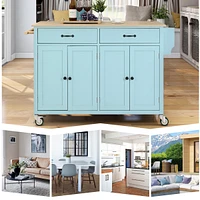 Wood Top Kitchen Island Cart