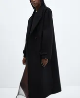 Mango Women's Oversized Wool Coat