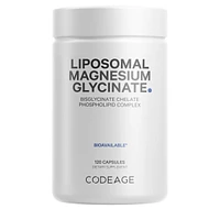 Codeage Liposomal Magnesium Bisglycinate Chelate Mineral Supplement, BioMag Phospholipids, 120 ct