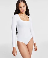Self Esteem Juniors' Square Neck Ribbed Bodysuit