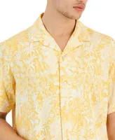 Club Room Men's Regular-Fit Tropical-Print Button-Down Camp Shirt, Created for Macy's