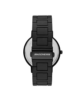 Skechers Men's Ardmore Three-Hand, Black-Tone Alloy Watch