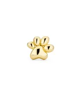 Bling Jewelry Tiny Bff Animal Puppy Kitten Pet Dog Lover Cat Paw Print Cartilage Ear Lobe Piercing 1 Piece Stud Earring 14K Yellow Gold Safety Clutch