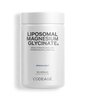 Codeage Liposomal Magnesium Bisglycinate Chelate Mineral Supplement, BioMag Phospholipids, 120 ct