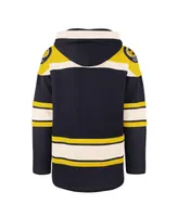 Men's '47 Brand Navy Nashville Predators Superior Lacer Pullover Hoodie