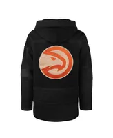 Men's '47 Brand Black Atlanta Hawks 2022/23 Pregame Mvp Lacer Pullover Hoodie - City Edition