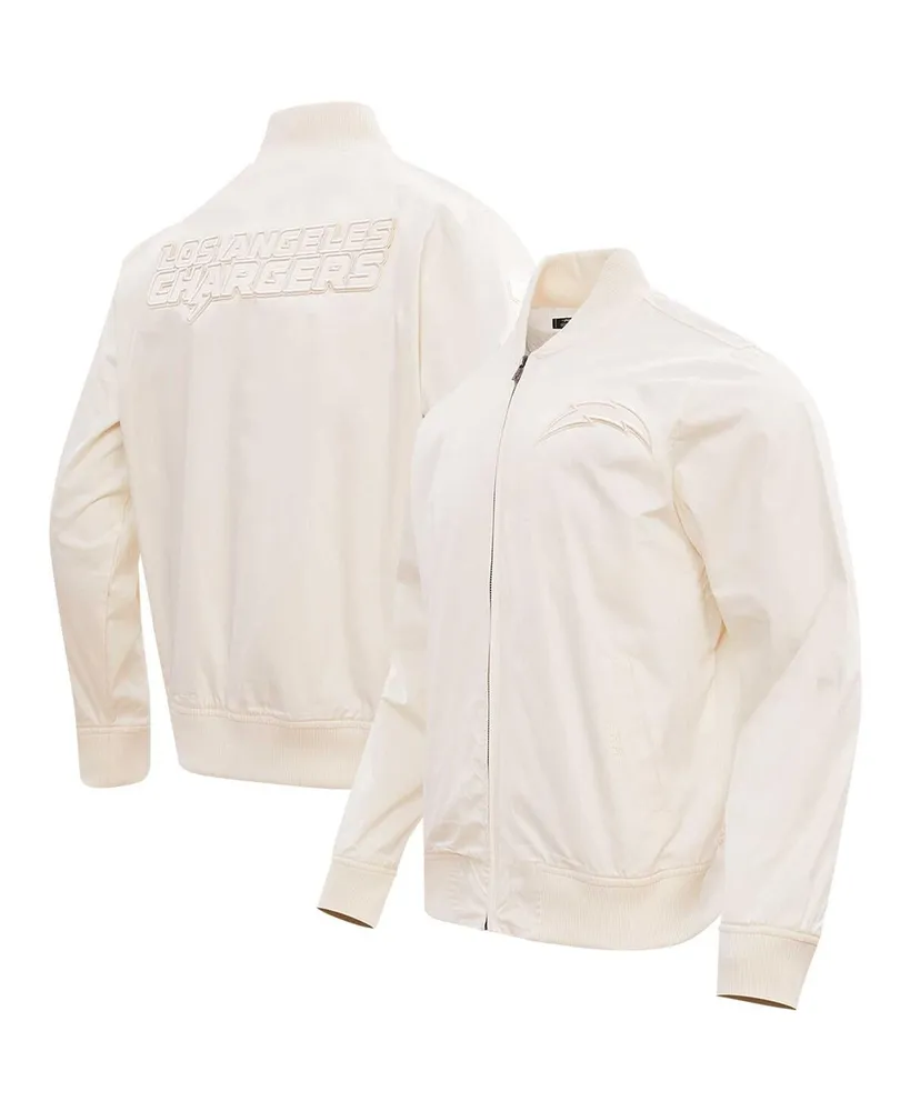 Men's Pro Standard Cream Los Angeles Chargers Neutral Full-Zip Jacket