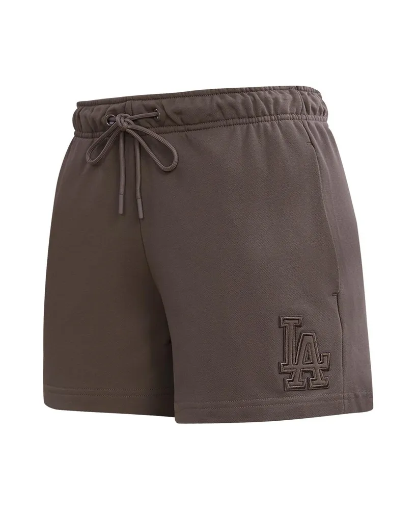 Women's Pro Standard Brown Los Angeles Dodgers Neutral Fleece Shorts