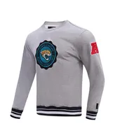 Men's Pro Standard Heather Gray Jacksonville Jaguars Crest Emblem Pullover Sweatshirt