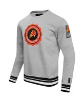 Men's Pro Standard Heather Gray Phoenix Suns Crest Emblem Pullover Sweatshirt