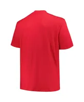 Men's Profile Scarlet Ohio State Buckeyes Big and Tall Team T-shirt