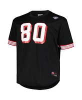 Men's Mitchell & Ness Jerry Rice Black San Francisco 49ers Big and Tall Mesh Player Name Number Top