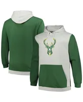 Men's Fanatics Hunter Green, Silver Milwaukee Bucks Big and Tall Primary Arctic Pullover Hoodie