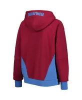 Women's Starter Burgundy Colorado Avalanche Wishbone Half-Zip Hoodie