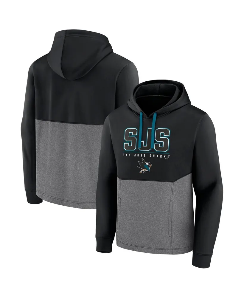 Men's Fanatics Black San Jose Sharks Successful Tri-Blend Pullover Hoodie