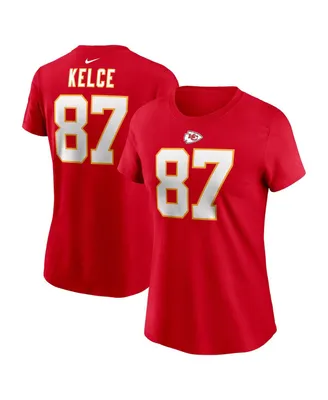 Women's Nike Travis Kelce Kansas City Chiefs Player Name and Number T-shirt