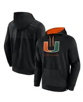 Men's Fanatics Black Miami Hurricanes Defender Pullover Hoodie