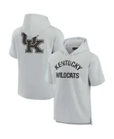 Men's and Women's Fanatics Signature Gray Kentucky Wildcats Super Soft Fleece Short Sleeve Pullover Hoodie