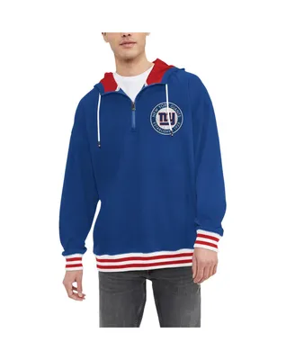 Men's Tommy Hilfiger Royal New York Giants Aaron Quarter-Zip Hoodie