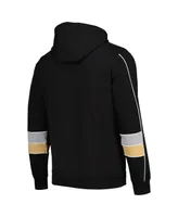 Men's Starter Black New Orleans Saints Captain Pullover Hoodie