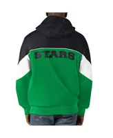 Men's Starter Kelly Green, Black Dallas Stars Power Forward Full-Zip Hoodie