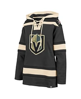 Women's '47 Brand Gray Vegas Golden Knights Superior Lacer Pullover Hoodie