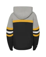 Big Boys Mitchell & Ness Gray Pittsburgh Penguins Head Coach Pullover Hoodie